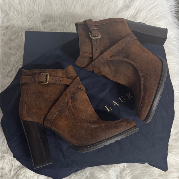 Ralph Lauren Purple Label Shoes - Ralph Lauren Purple Label Brown Suede Ankle Boots